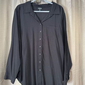 torrid Black Collared Button-Up Top